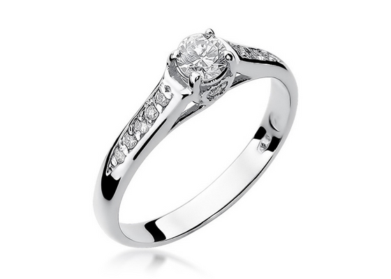 Zásnubní prsteny z bílého zlata s briliantem nebo diamantem
