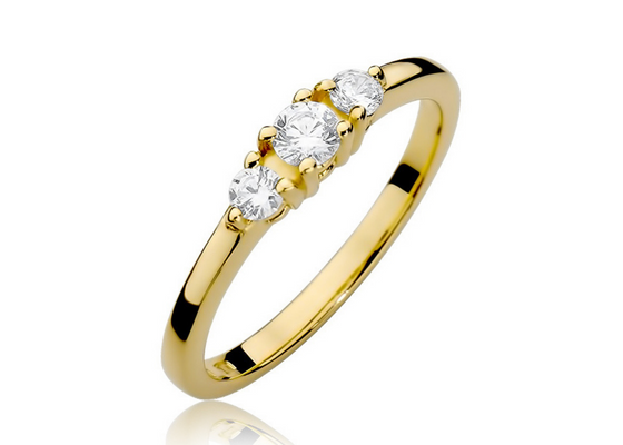Zlaté zásnubní prsteny s diamantem