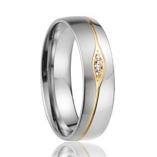 AN1019 Dámský snubní prsten se zirkony