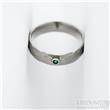 Snubní ocelový prsten smaragd FOTO4