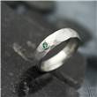 Snubní ocelový prsten smaragd FOTO2