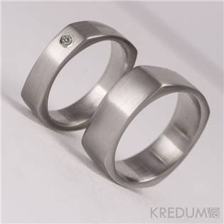 Dámský ocelový prsten moissanite se stříbře