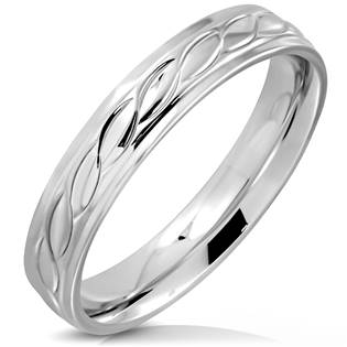 Dámský ocelový snubní prsten OPR0103