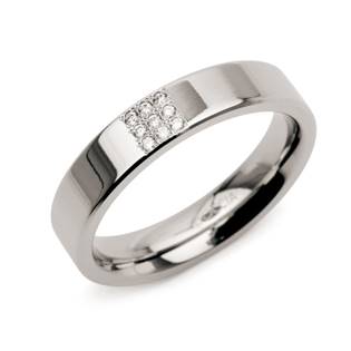 Dámský titanový prsten s diamanty lesklý  BOCCIA® 0121-02