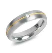 Dámský titanový snubní prsten BOCCIA® s diamantem 0130-06