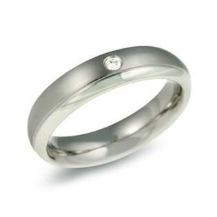 Dámský titanový snubní prsten BOCCIA® s diamantem 0130-11