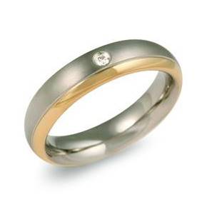 Dámský titanový snubní prsten BOCCIA® s diamantem 0130-12
