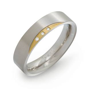 Dámský titanový snubní prsten BOCCIA® s diamanty 0138-04