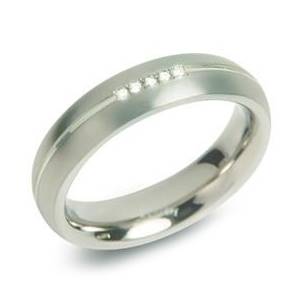 Dámský titanový snubní prsten s diamanty 0130-03
