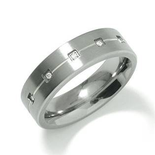 Dámský titanový snubní prsten s diamanty BOCCIA® 0101-20