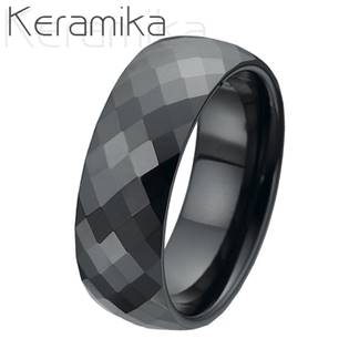 KM1002-8 Pánský keramický snubní prsten, šíře 8 mm