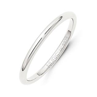 NB101-2 Stříbrný snubní prsten šíře 2 mm