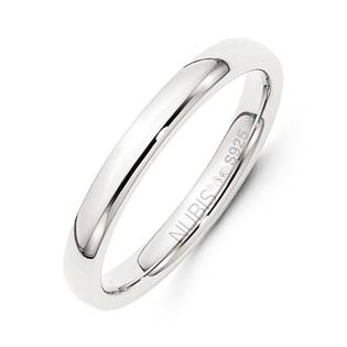 NB101-3 Stříbrný snubní prsten šíře 3 mm