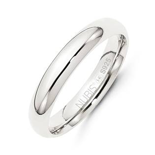 NB101-4 Stříbrný snubní prsten šíře 4 mm