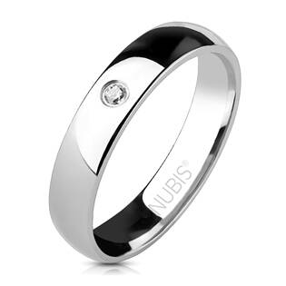 NSS1011-ZR Dámský ocelový prsten, 4 mm, zirkon