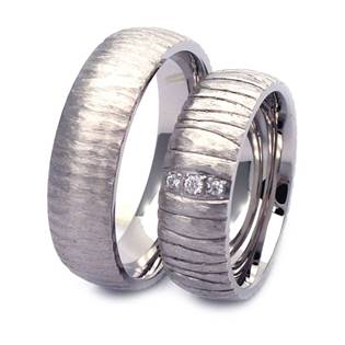 NSS3013 Snubní prsteny ocel - pár