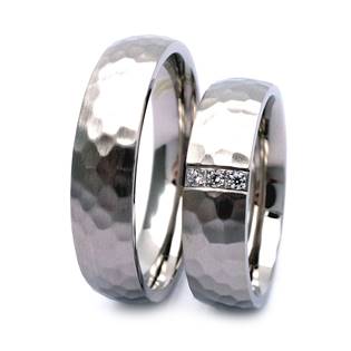 NSS3016 Tepaný pánský snubní prsten ocel