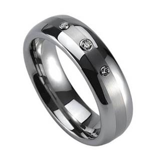 NWF1026 Dámský snubní prsten se 3mi zirkony