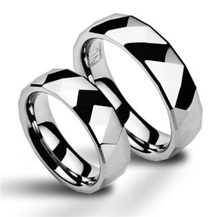NWF1034 Wolframové snubní prsteny - pár