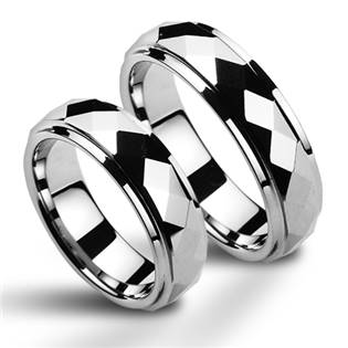 NWF1036 Wolframové snubní prsteny - pár