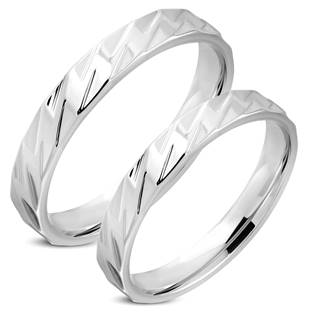 OPR0021 Ocelové snubní prsteny - pár