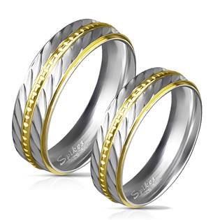 OPR0030 Ocelové snubní prsteny - pár