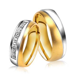 OPR0033 Ocelové snubní prsteny - pár