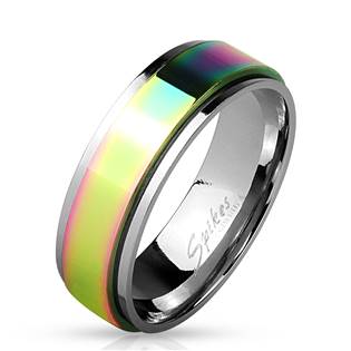 OPR0037 Pánský rotační ocelový prsten, šíře 8 mm