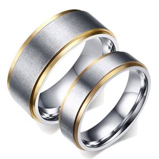 OPR0038 Ocelové snubní prsteny - pár