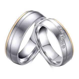 OPR0042 Ocelové snubní prsteny - pár