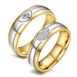 OPR0055-S Ocelové snubní prsteny - pár