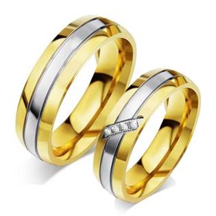 OPR0055-Zr Ocelové snubní prsteny - pár