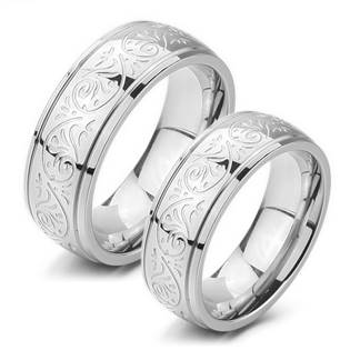 OPR0056 Ocelové snubní prsteny - pár