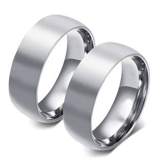 OPR0063 Ocelové snubní prsteny šíře 8 mm - pár