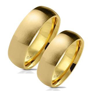 OPR0070 Zlacené ocelové snubní prsteny - pár 