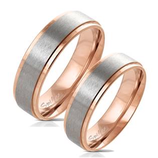 OPR0074 Zlacené ocelové prsteny - pár