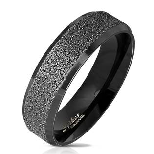 OPR0078 Pánský černý ocelový prsten
