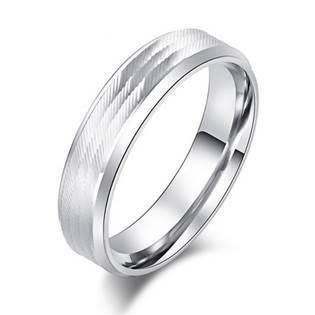 OPR0088 Pánský ocelový prsten, šíře 6 mm