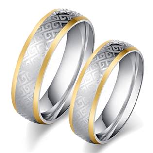 OPR0089 Ocelové snubní prsteny - pár