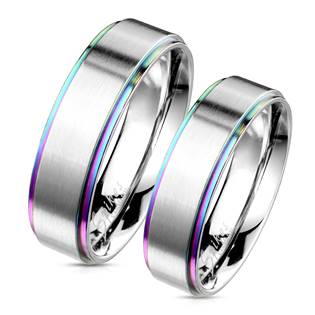 OPR0101 Snubní ocelové prsteny - pár