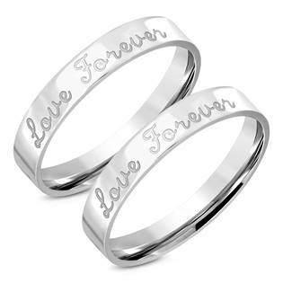 OPR0104 Ocelové snubní prsteny Love Forever - pár