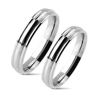 OPR1325 Snubní prsteny ocel - pár