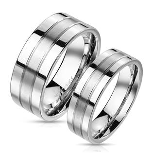 OPR1406 Snubní prsteny ocel - pár