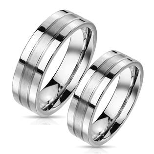 OPR1406 Snubní prsteny ocel - pár 6 mm