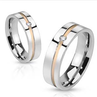 OPR1475 Snubní prsteny ocel - pár