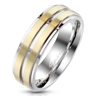 OPR1769 Pánský ocelový prsten s pruhy