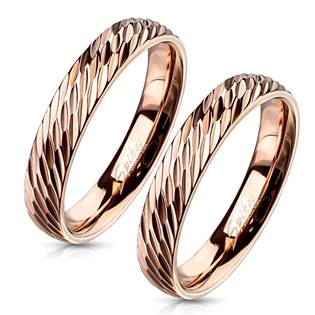 OPR1833 Zlacené ocelové snubní prsteny - pár