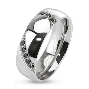 Pánský ocelový prsten, šíře 7 mm, vel. 60