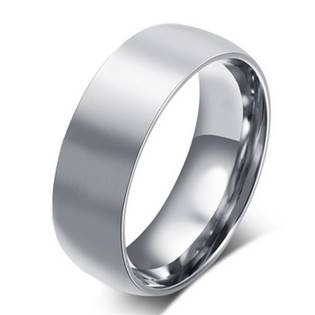 Pánský ocelový prsten, šíře 8 mm