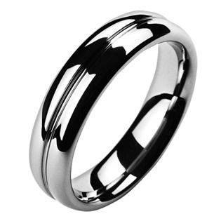 Pánský snubní prsten wolfram, šíře 6 mm, vel. 56